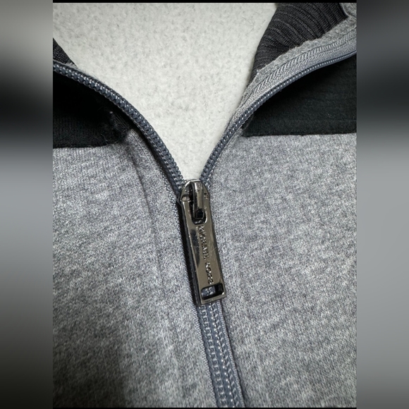 MICHAEL Michael Kors Gray and Black Zip-Up Sweater - Picture 6 of 7